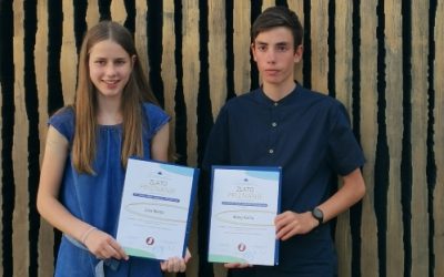 Zlato priznanje na srečanju mladih raziskovalcev srednjih in osnovnih šol Slovenije 2022